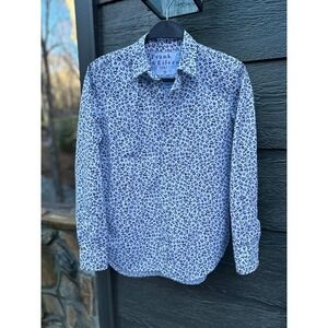 Frank & Eileen Frank Cheetah Heart Button Down Small